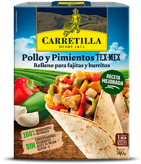 Pollo y Pimientos Relleno para Fajitas y Burritos